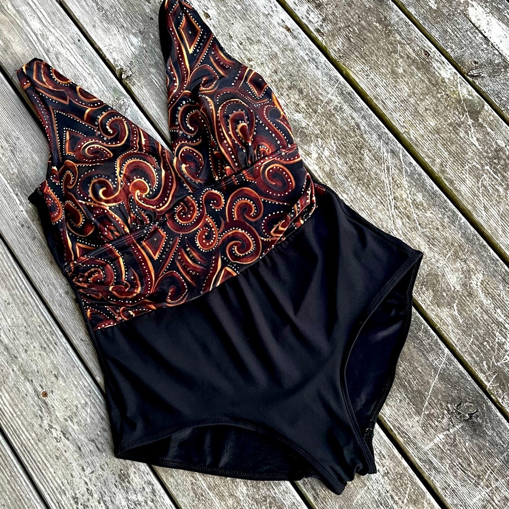 INCHES AWAY ONE PIECE METALLIC SWIMSUIT
